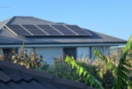 Solar panels on house, Australia