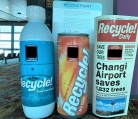Recycling containers, Changi Airport, Singapore